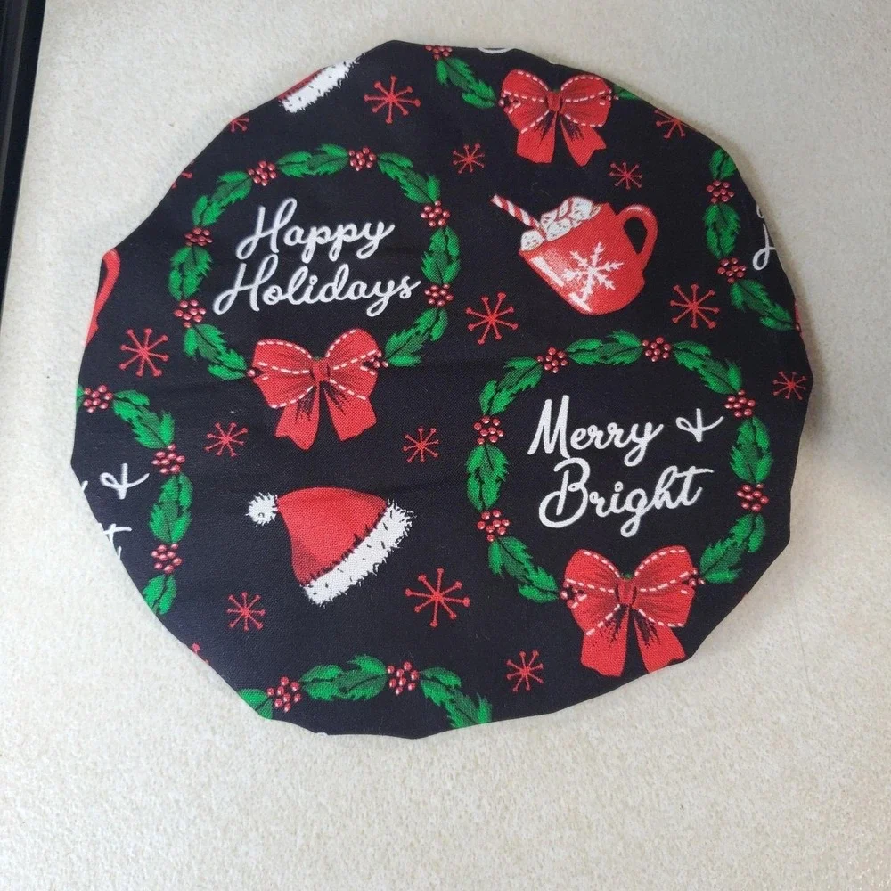 Christmas Wreath / Red Dot Reversible KitchenAid Mixer Mixing Bowl Cover Baking